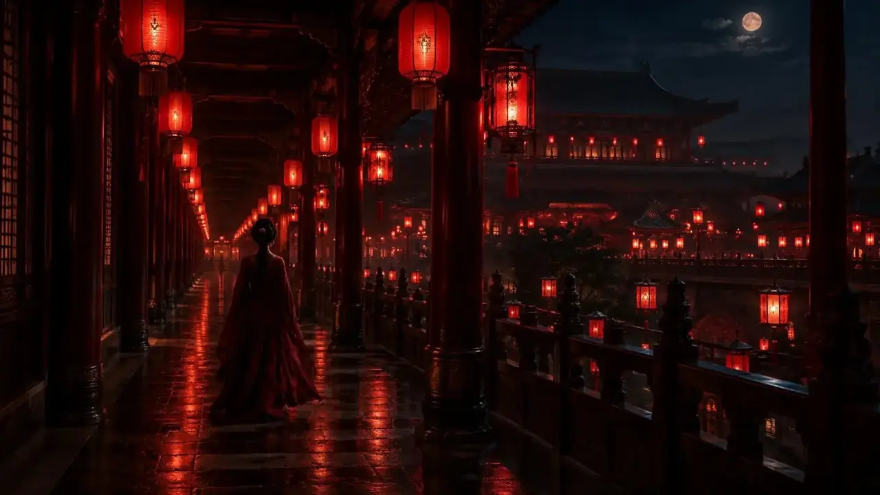 娘娘她只想搞事业剧集剧照，古装 · 宫斗权谋都市霓虹场景